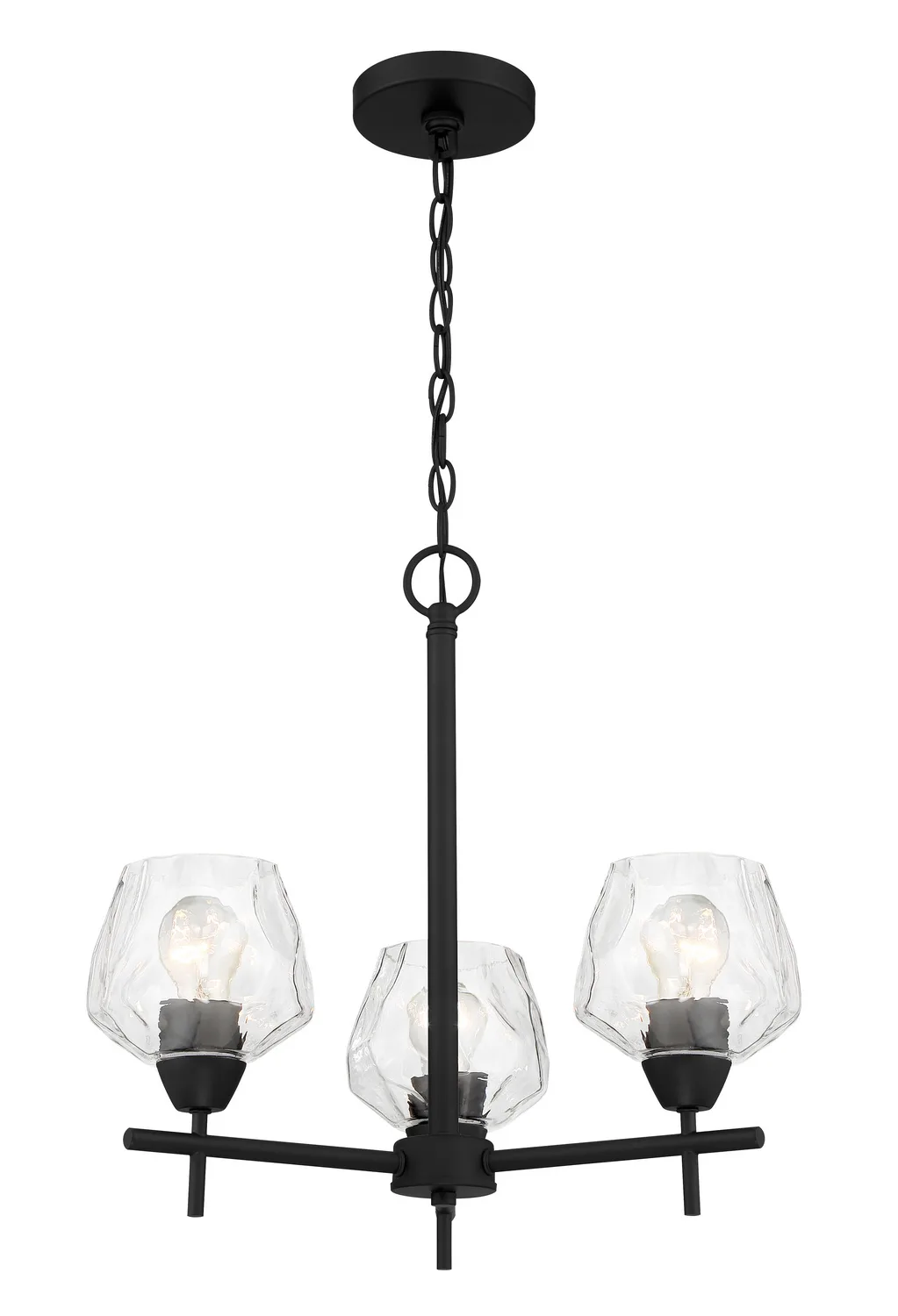 Camrin Three Light Chandelier in Coal