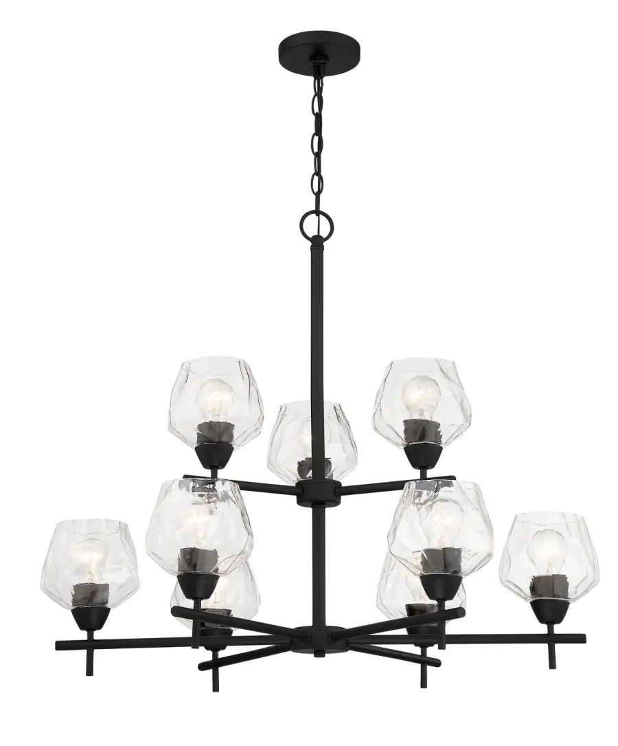 Camrin 9-Light Chandelier in Coal Black