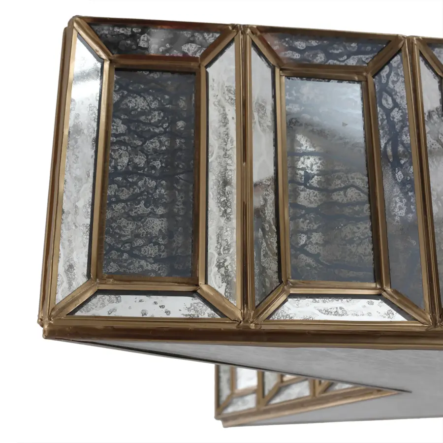 Versatile Transitional Pendant with Artisan Brass and Mercury Glass - Image 3