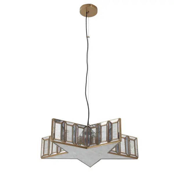 Versatile Transitional Pendant with Artisan Brass and Mercury Glass - Image 4