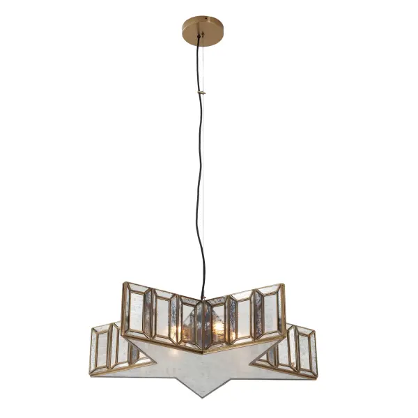 Versatile Transitional Pendant with Artisan Brass and Mercury Glass - Image 5