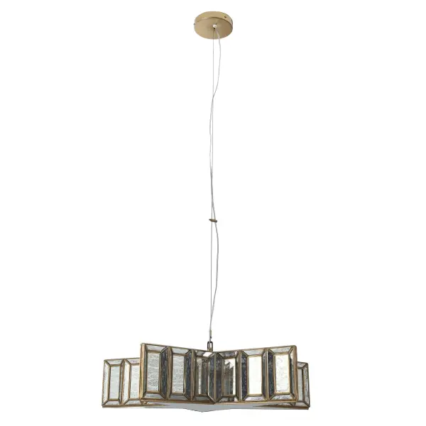 Versatile Transitional Pendant with Artisan Brass and Mercury Glass - Image 6