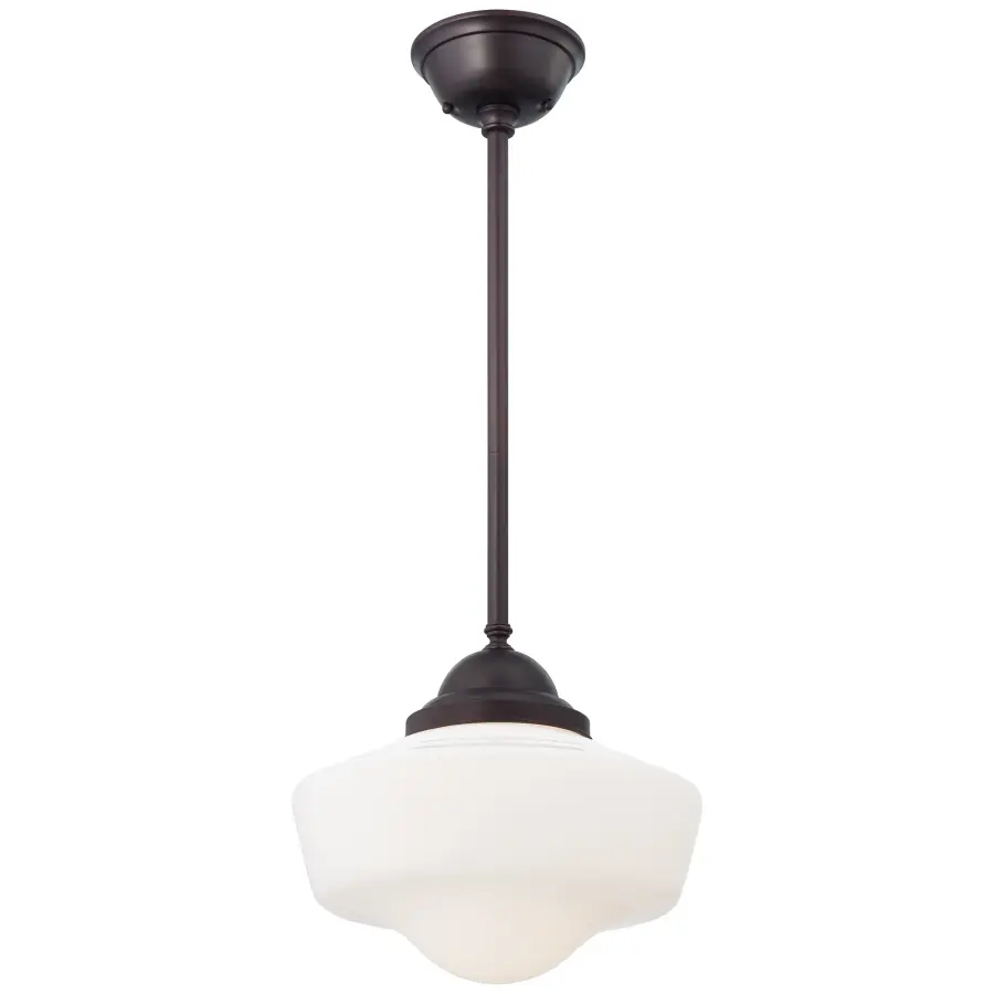 Brushed Bronze Schoolhouse Pendant Light