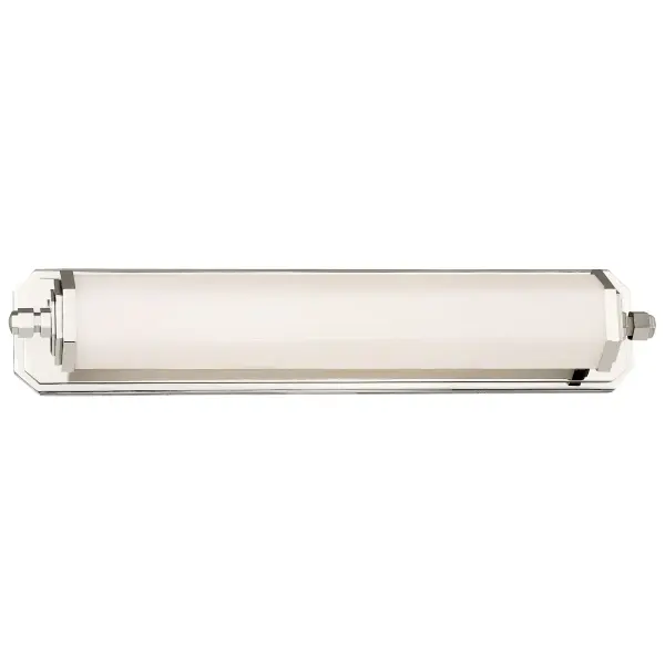 The Bath Art LED Bath Light combines transitional styling with modern LED efficiency. Its 24-inch width and polished nickel finish make it ideal for medium to large vanities, while the 91 CRI ensures accurate color rendering for grooming tasks.