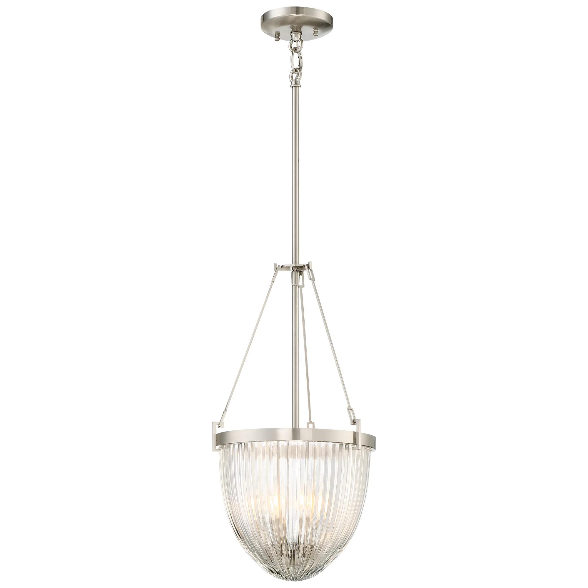 Atrio 3-Light Pendant in Brushed Nickel