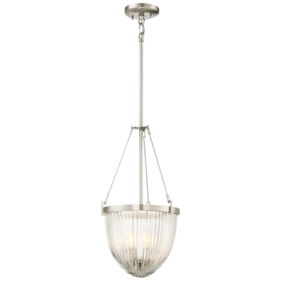 Atrio 3-Light Pendant in Brushed Nickel