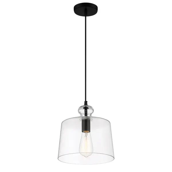Clarity 1-Light Pendant in Coal Black - Image 3