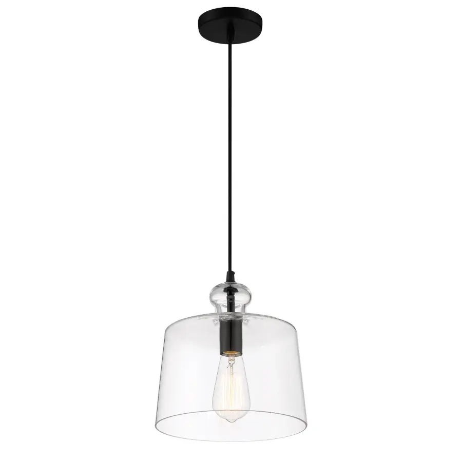 Clarity 1-Light Pendant in Coal Black - Image 3