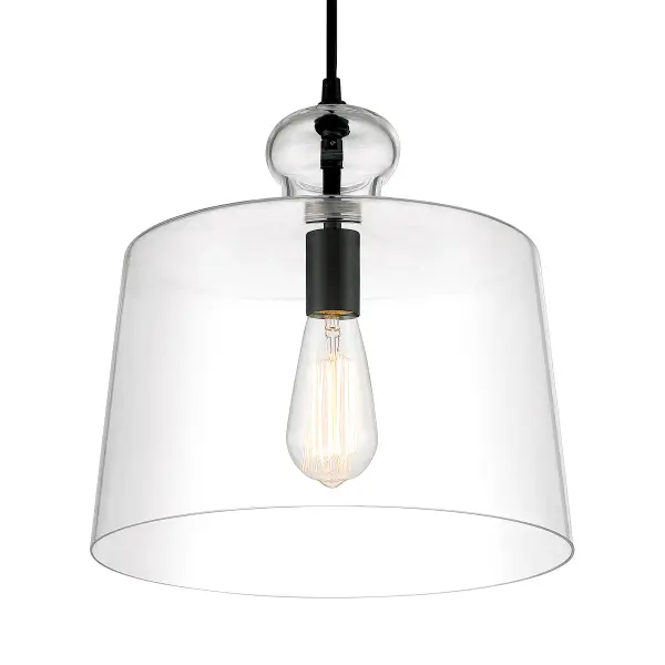 Clarity 1-Light Pendant in Coal Black - Image 1