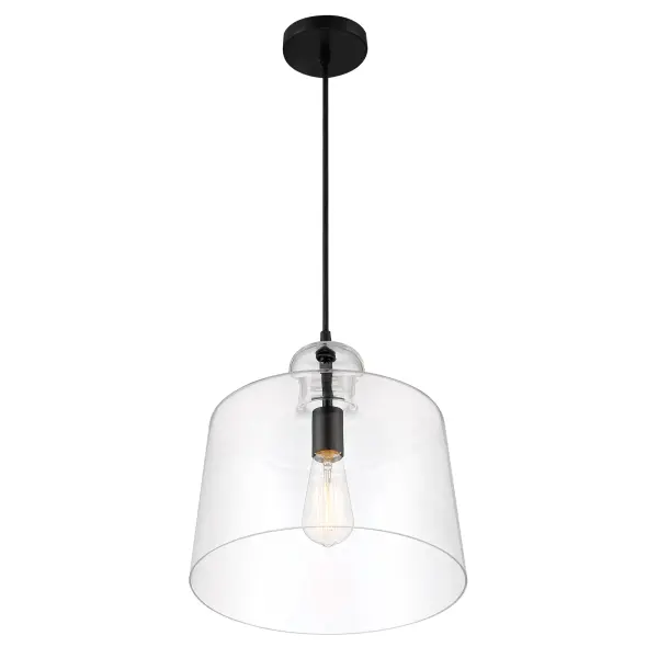 Clarity 1-Light Pendant in Coal Black - Image 3
