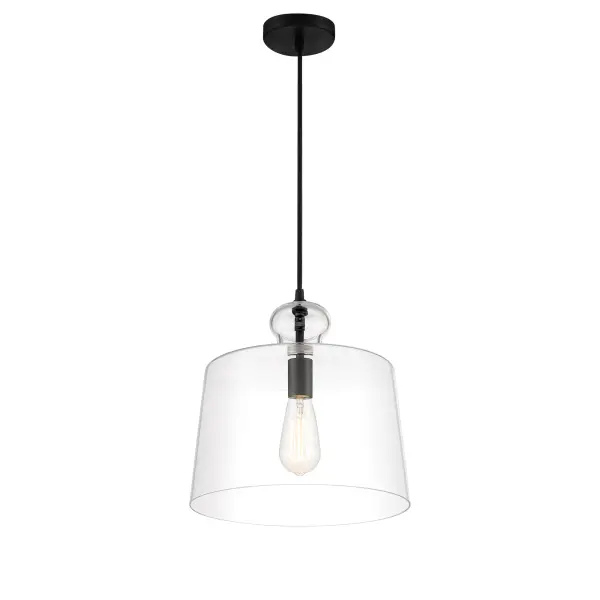 Clarity 1-Light Pendant in Coal Black - Image 4