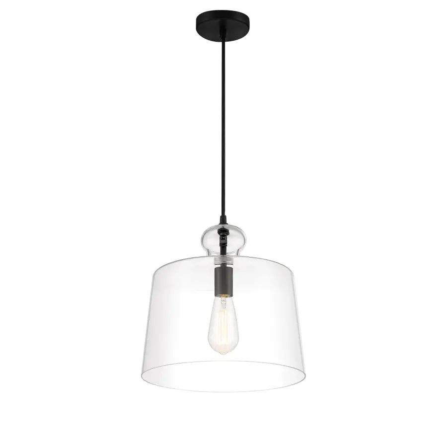 Clarity 1-Light Pendant in Coal Black - Image 4