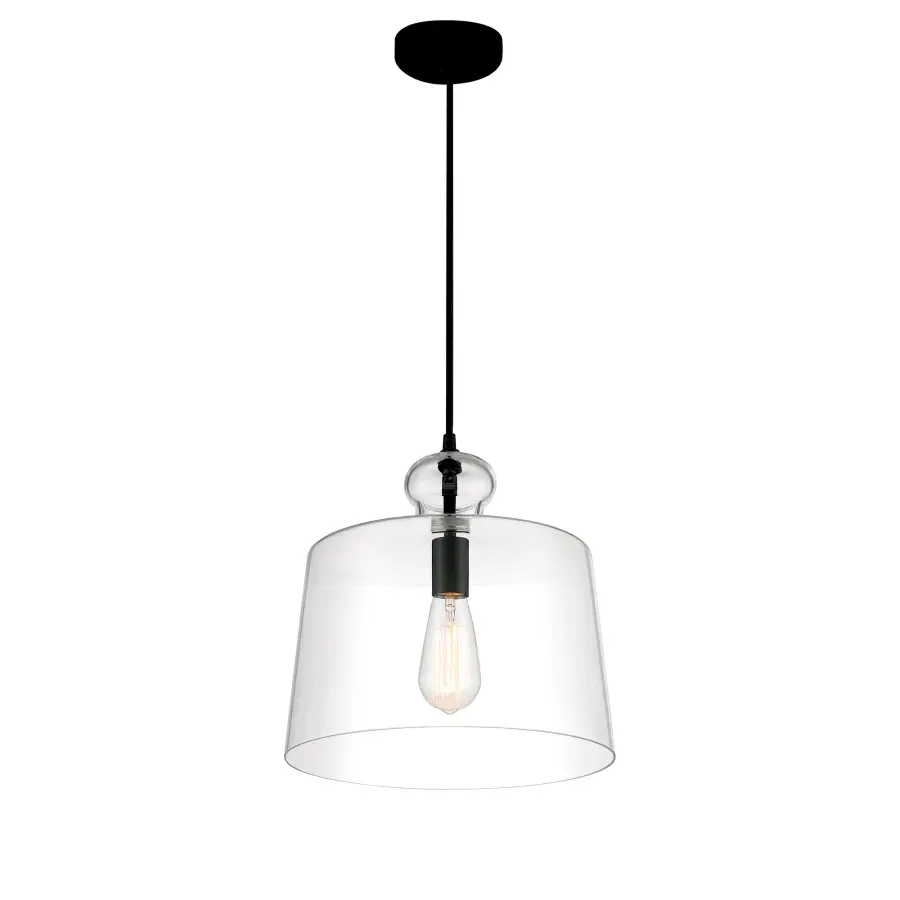 Clarity 1-Light Pendant in Coal Black - Image 5