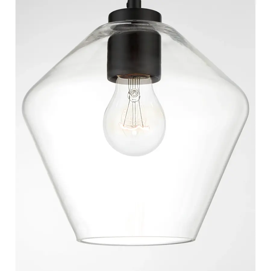 Clarity 1-Light Pendant in Coal Black - Image 2