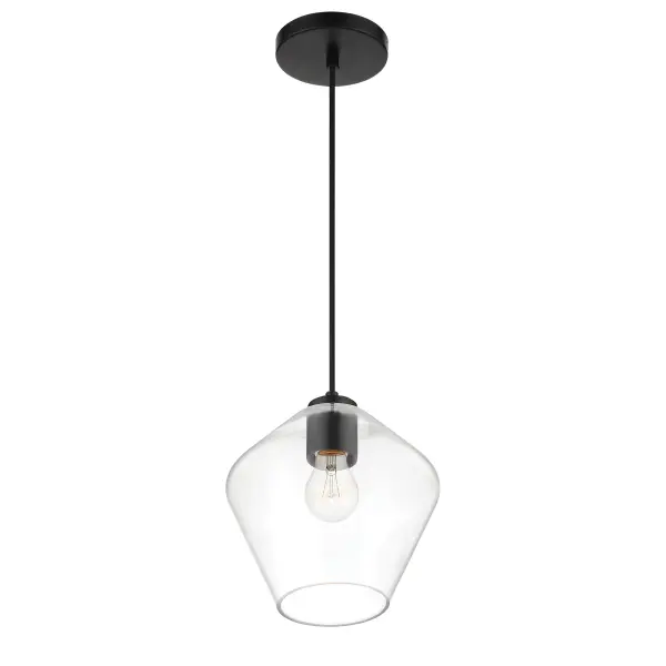 Clarity 1-Light Pendant in Coal Black - Image 3