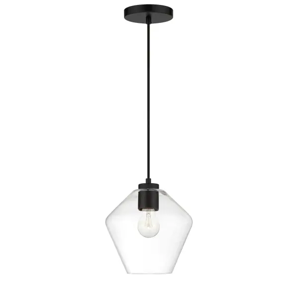 Clarity 1-Light Pendant in Coal Black - Image 4