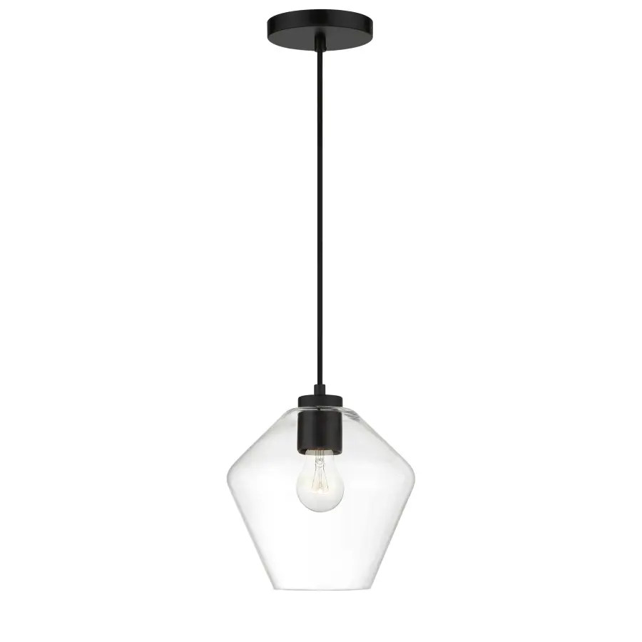 Clarity 1-Light Pendant in Coal Black - Image 4
