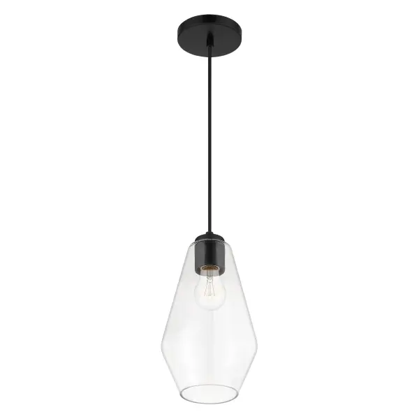 Clarity 1-Light Pendant in Coal Black - Image 3