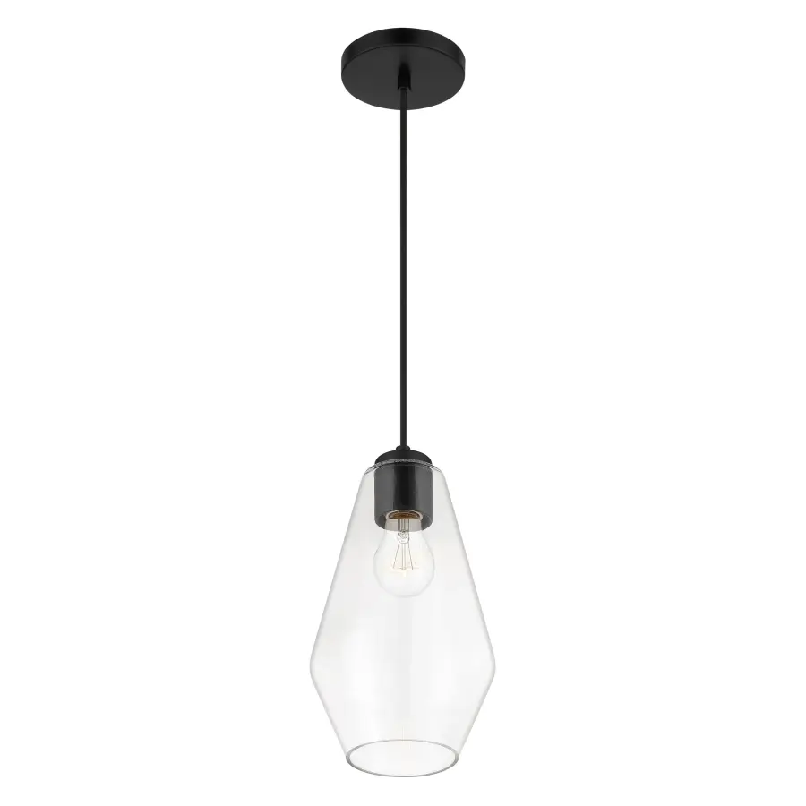 Clarity 1-Light Pendant in Coal Black - Image 3