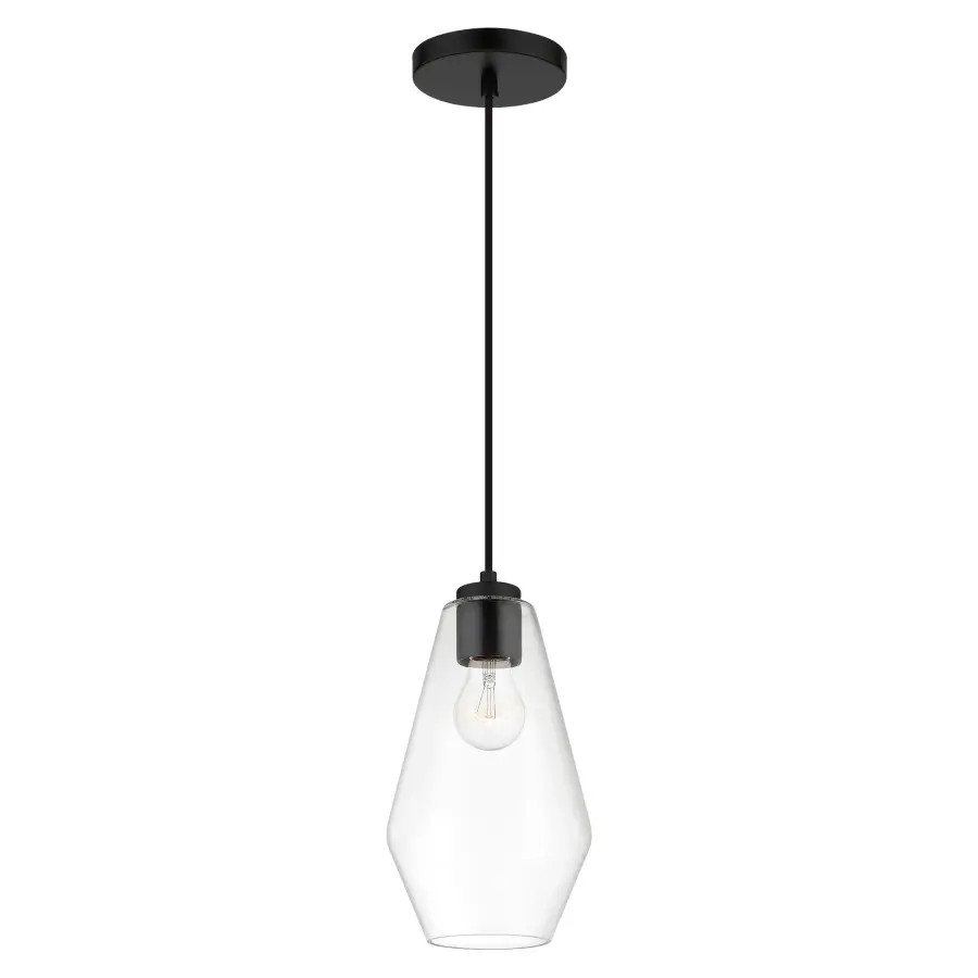 Clarity 1-Light Pendant in Coal Black - Image 4