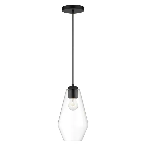 Clarity 1-Light Pendant in Coal Black - Image 5