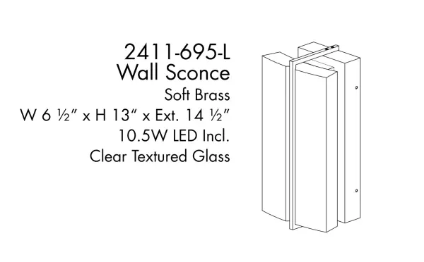 Sevryn LED Wall Sconce in Soft Brass - Image 6