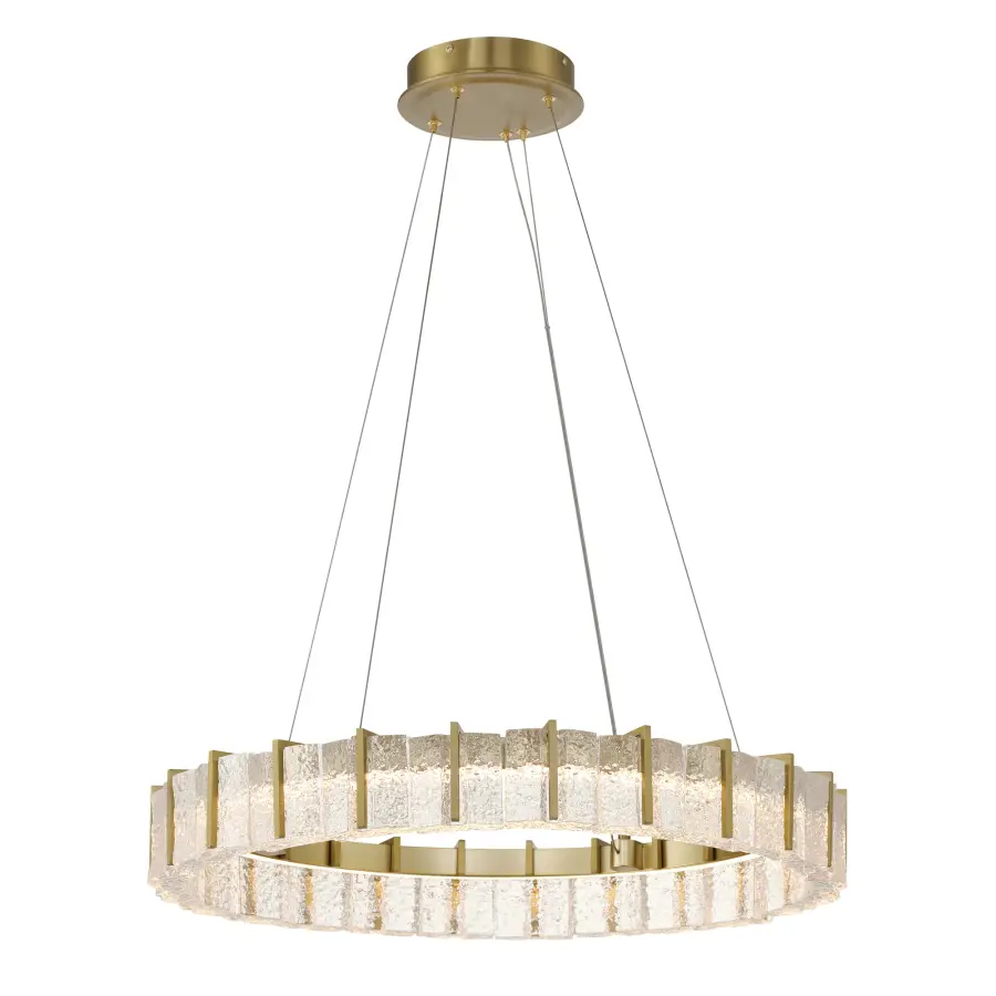 Sevryn LED Pendant in Soft Brass - Image 1