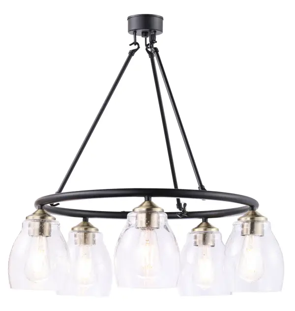 In Coal w/Stained Brass by Minka-Lavery from the Winsley collection