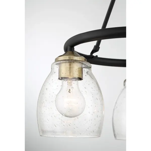 Winsley 5-Light Chandelier in Coal with Stained Brass - Image 3