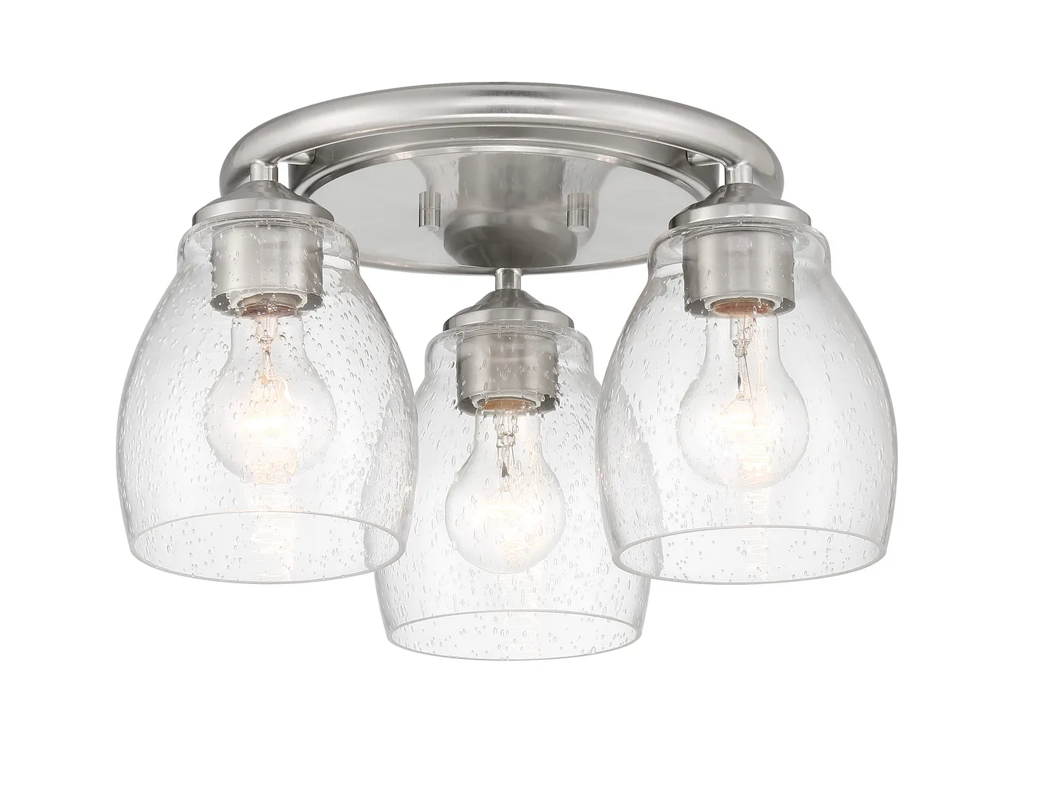 Winsley Three Light Semi Flush Mount in Brushed Nickel