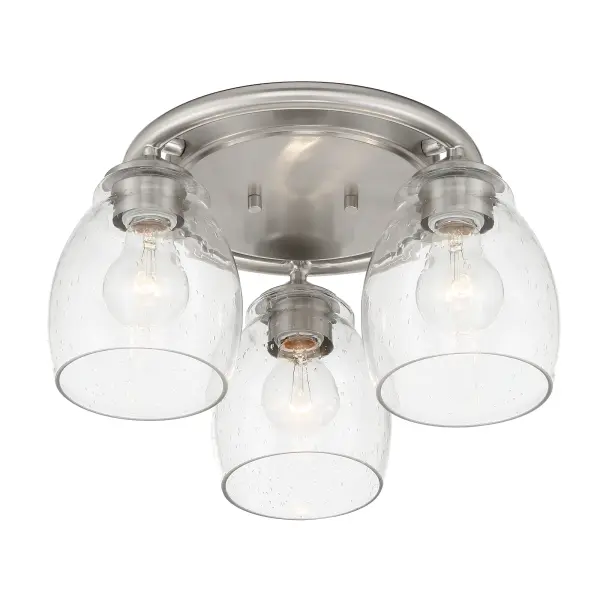 Winsley 3-Light Flush Mount in Brushed Nickel - Image 3