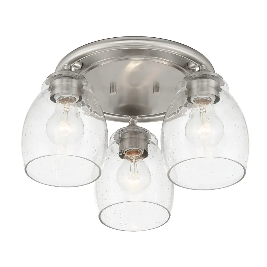 Winsley 3-Light Flush Mount in Brushed Nickel - Image 3