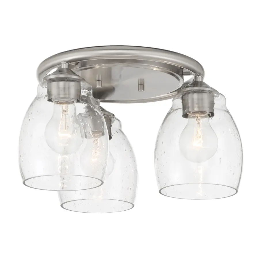 Winsley 3-Light Flush Mount in Brushed Nickel - Image 4