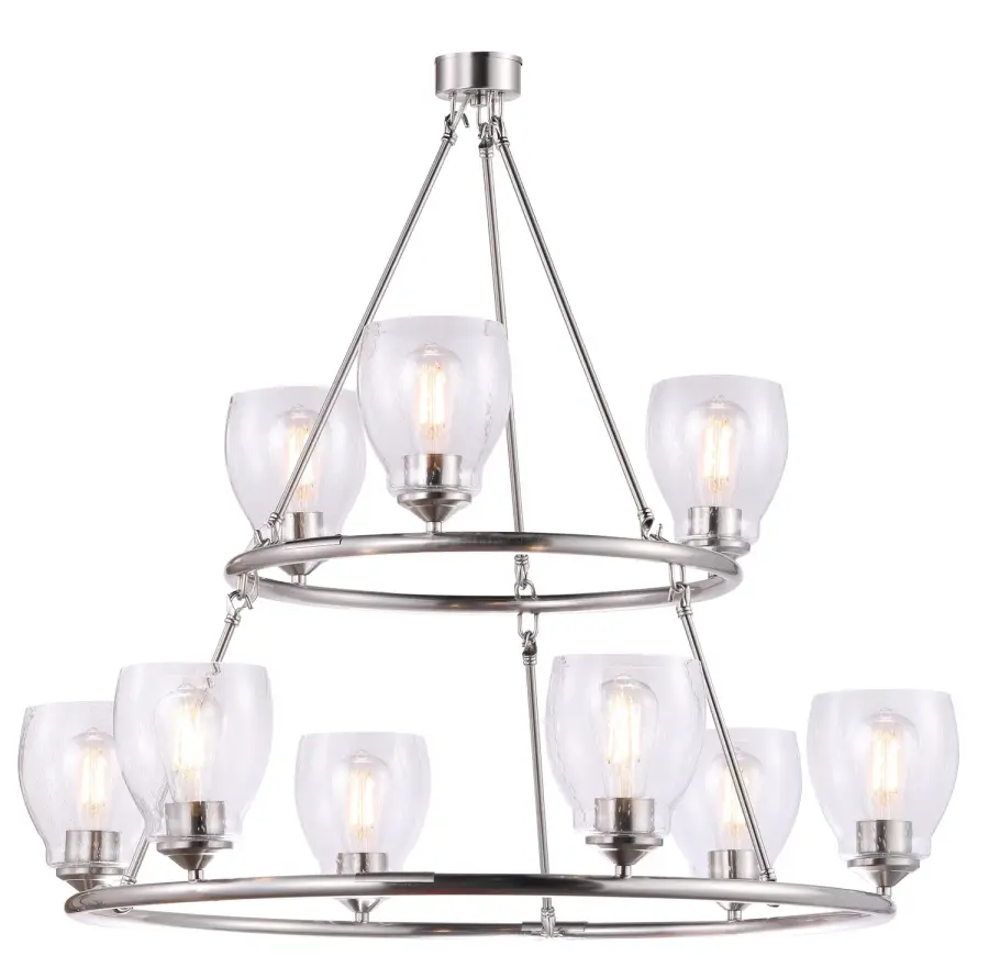 Winsley 9-Light Chandelier in Brushed Nickel - Image 1