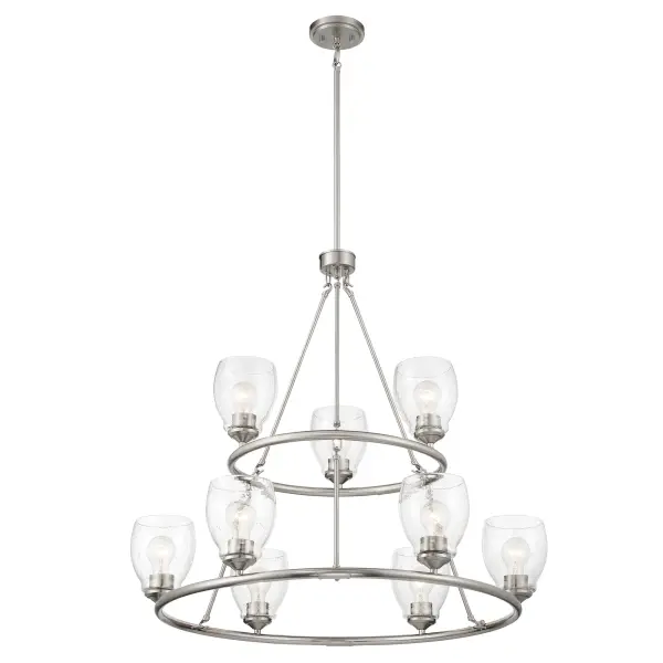 Winsley 9-Light Chandelier in Brushed Nickel - Image 3