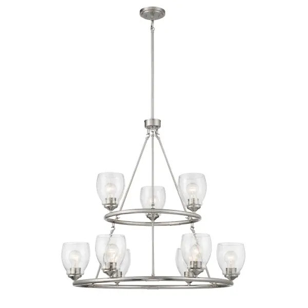 Winsley 9-Light Chandelier in Brushed Nickel - Image 4