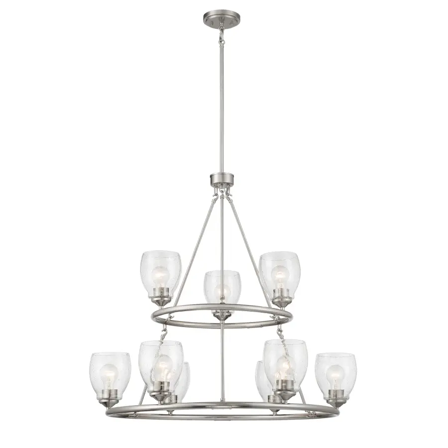 Winsley 9-Light Chandelier in Brushed Nickel - Image 4