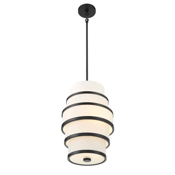 Cascade 3-Light Pendant in Coal Black - Image 3