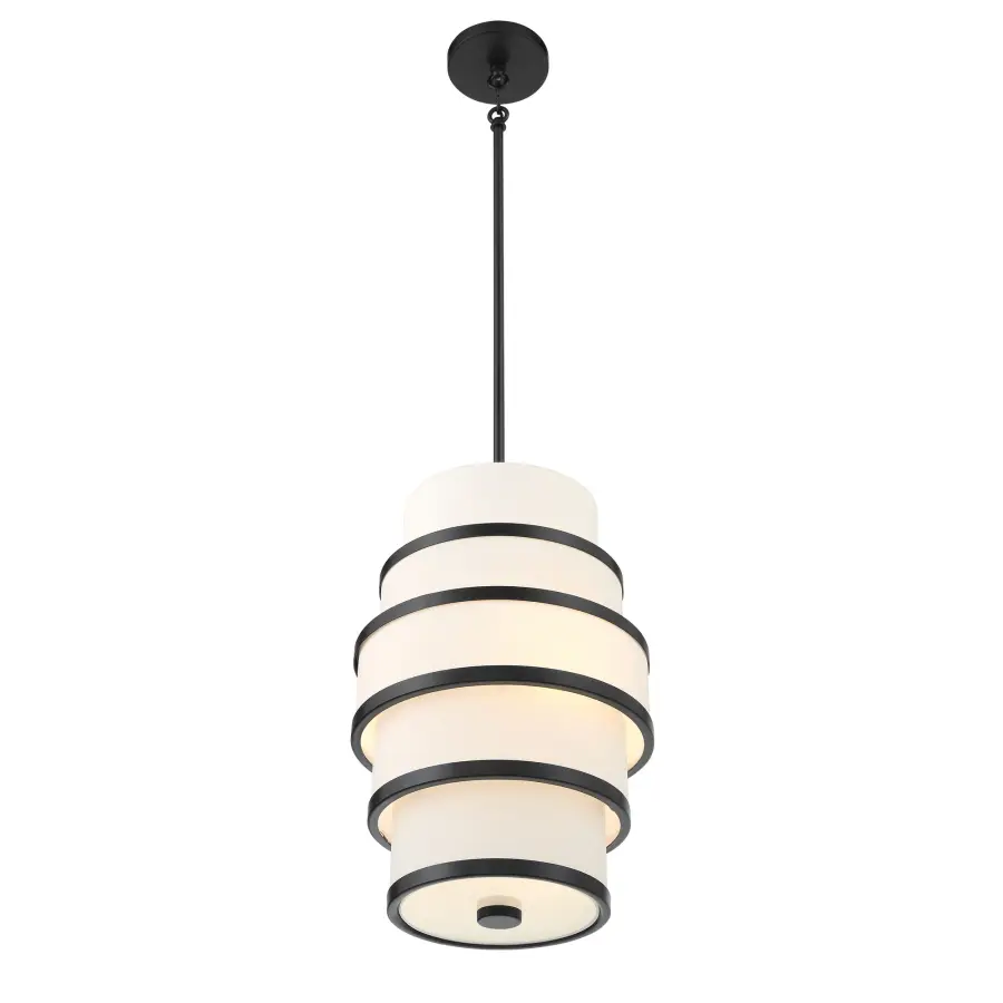 Cascade 3-Light Pendant in Coal Black - Image 3