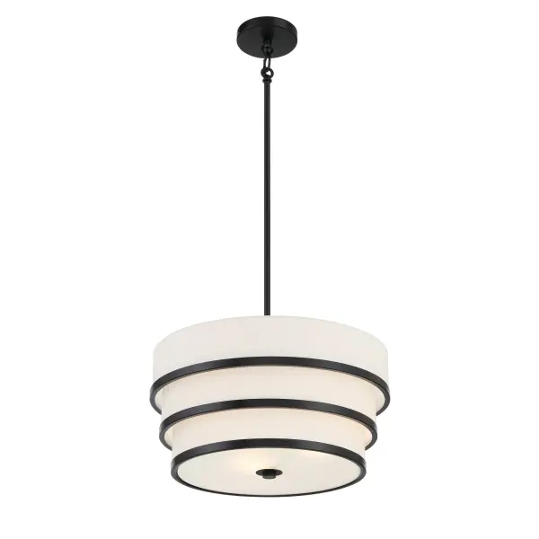 Cascade 3-Light Pendant in Coal Black - Image 1