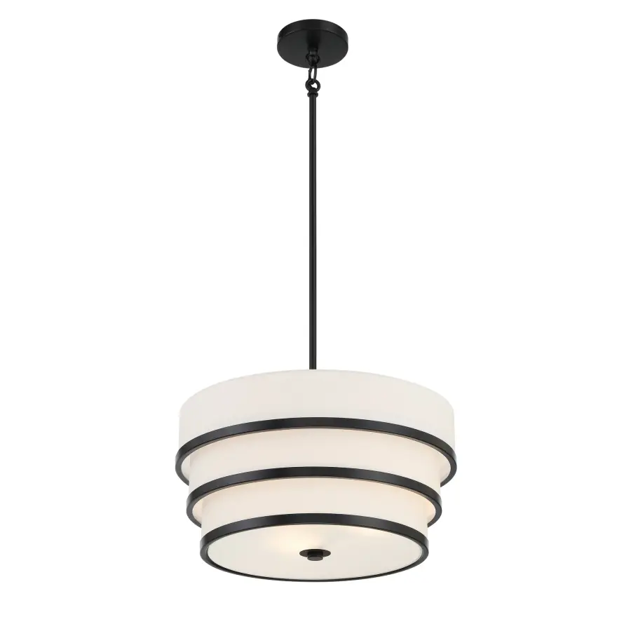Cascade 3-Light Pendant in Coal Black - Image 1