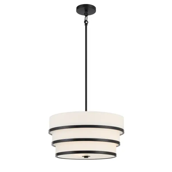 Cascade 3-Light Pendant in Coal Black - Image 3