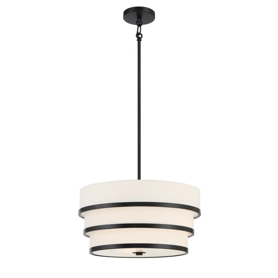 Cascade 3-Light Pendant in Coal Black - Image 3