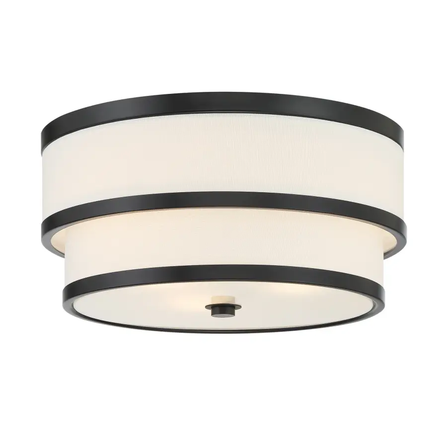 Cascade 3-Light Flush Mount in Coal Black - Image 1