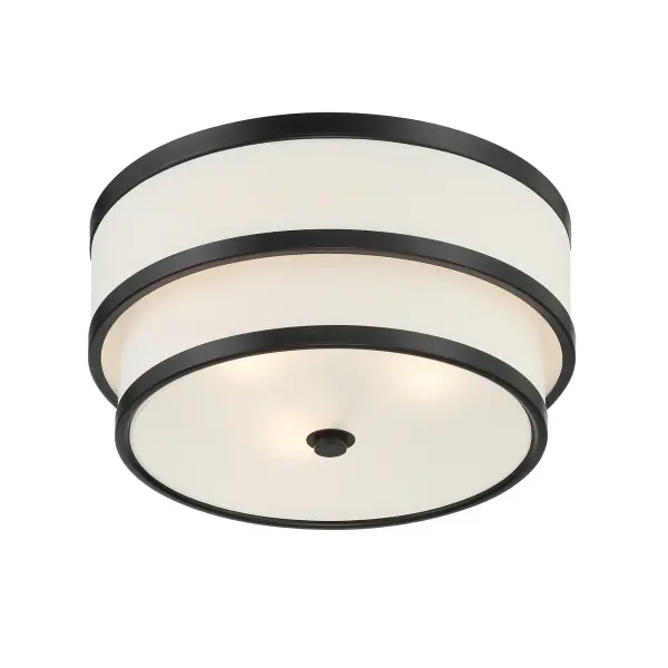 Cascade 3-Light Flush Mount in Coal Black - Image 3