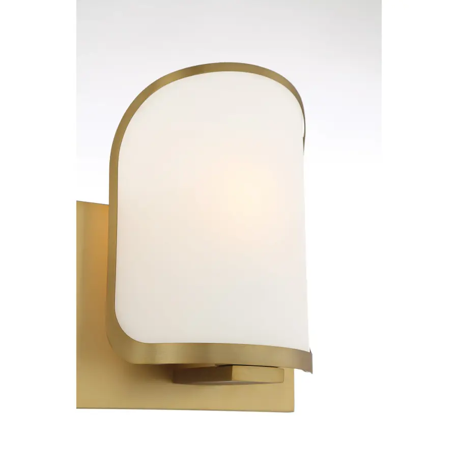 Elegant 4-Light Vanity with Warm Brass Finish & Soft Diffused Light - Image 2