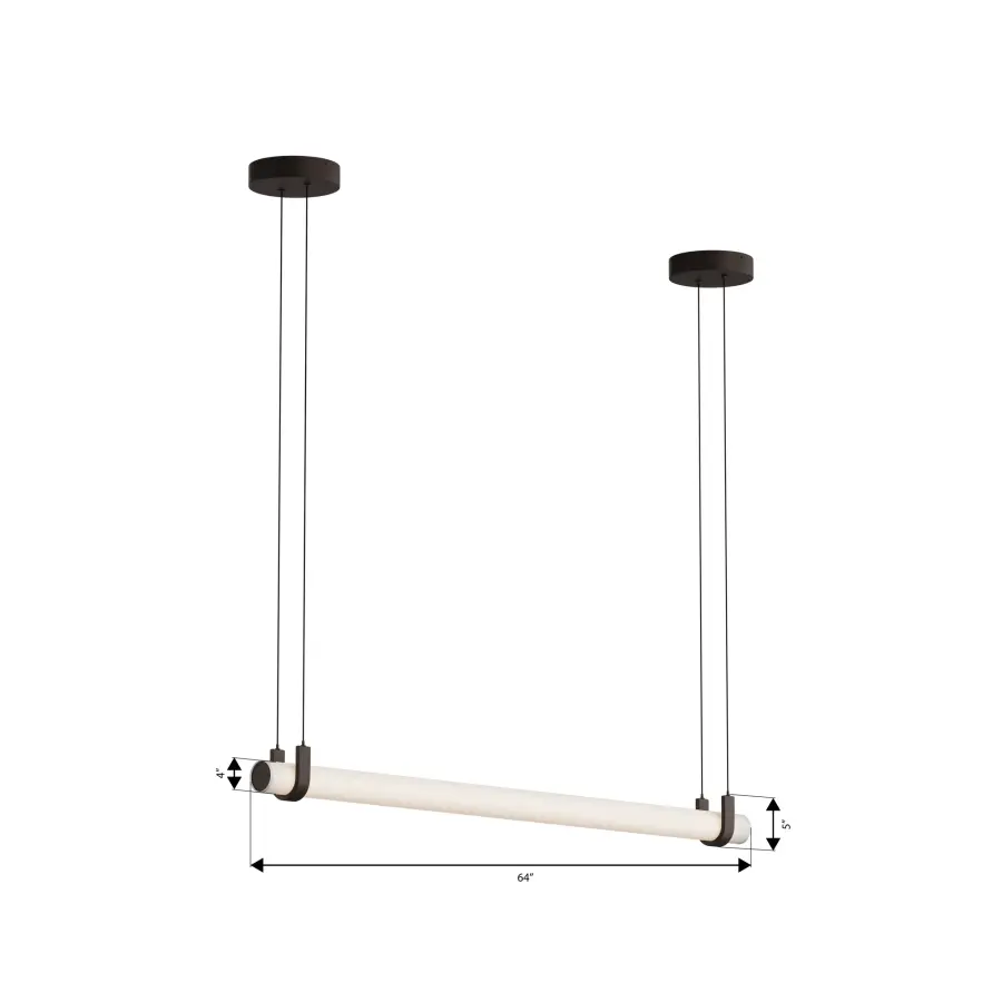 Sorelle 58" LED Linear Chandelier in Dark Bronze - Image 4