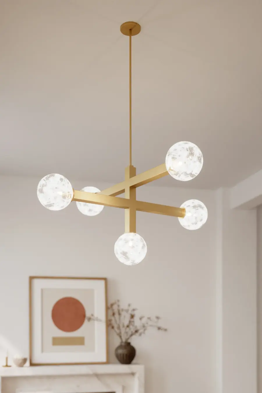 Narra 47" 5-Light Linear Chandelier in Legacy Brass - Image 5
