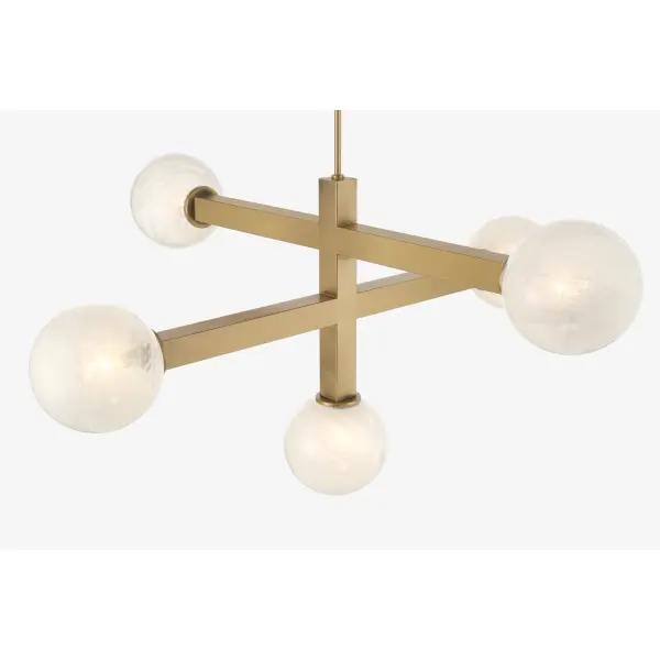 Narra 47" 5-Light Linear Chandelier in Legacy Brass - Image 7
