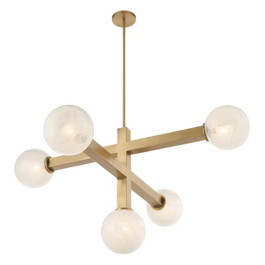 Narra 47" 5-Light Linear Chandelier in Legacy Brass - Image 8